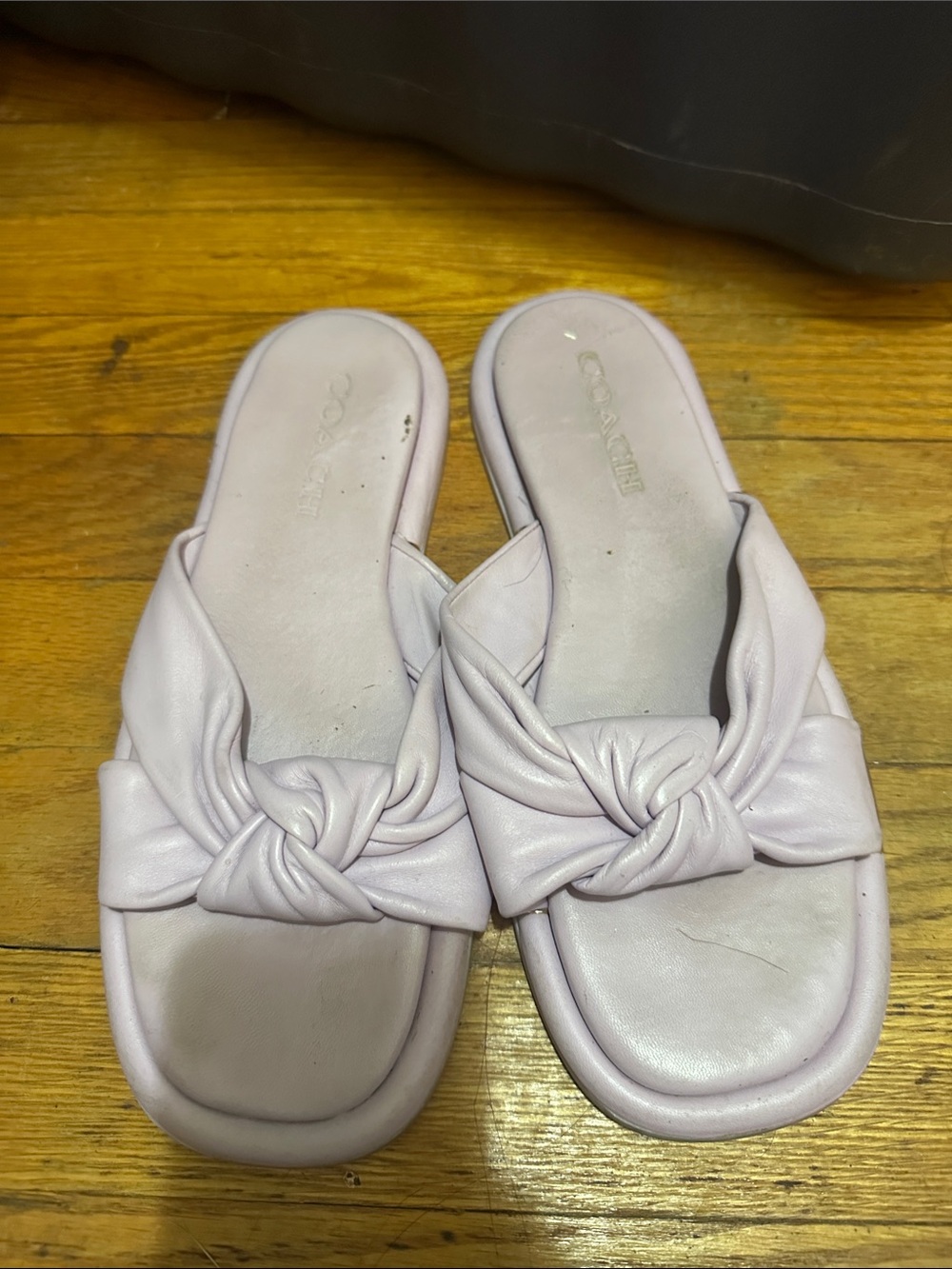 Coach Pale Pink Knotted Slide Sandals - Women